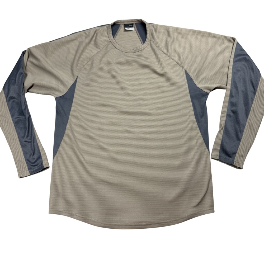 Nike S Sphere Dry Long Sleeve Shirt Mens Brown Gray Athletic Training Top